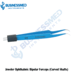 Jeweler Ophthalmic Bipolar Forceps Curved Shafts