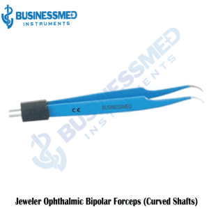 Jeweler Ophthalmic Bipolar Forceps Curved Shafts