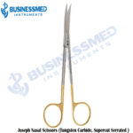 Joseph Nasal Scissors Tungsten Carbide Supercut Serrated 