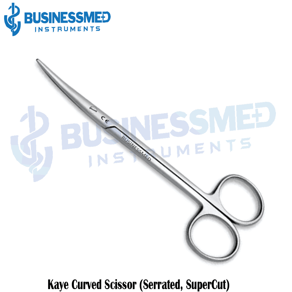 SurgicalUSA Kelly Scissors – Curved, Serrated Blade – Dental Surgical Instruments
