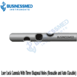 Luer Lock Cannula With Three Diagonal Holes Reusable and Auto Clavable 1 1