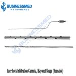 Luer Lock Infiltration Cannula Bayonet Shape Reusable 1