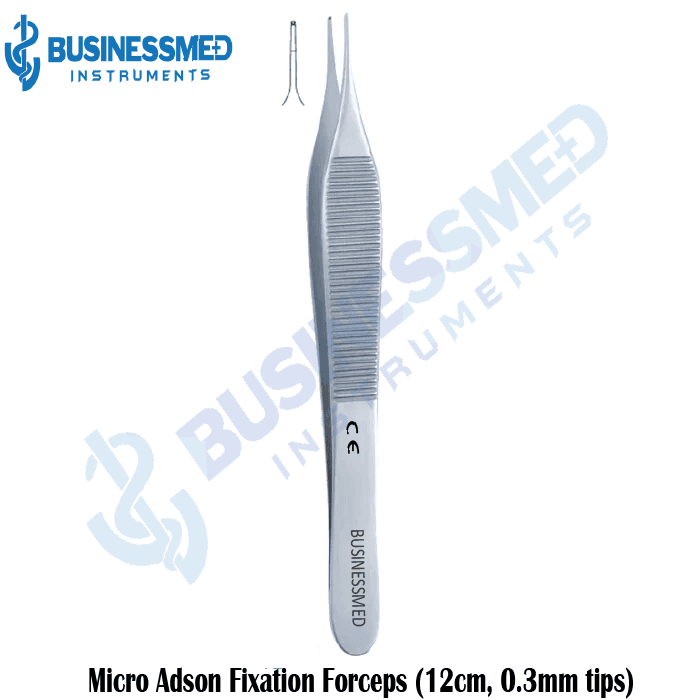 Micro Adson Fixation Forceps 12cm 0.3mm tips