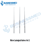 Micro Laryngeal Knives Set 2 - Surgical Grade Stainless Steel - BusinessMed Instruments