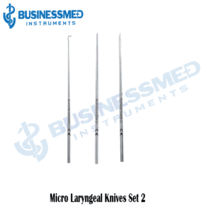 Micro Laryngeal Knives Set 2 - Surgical Grade Stainless Steel - BusinessMed Instruments