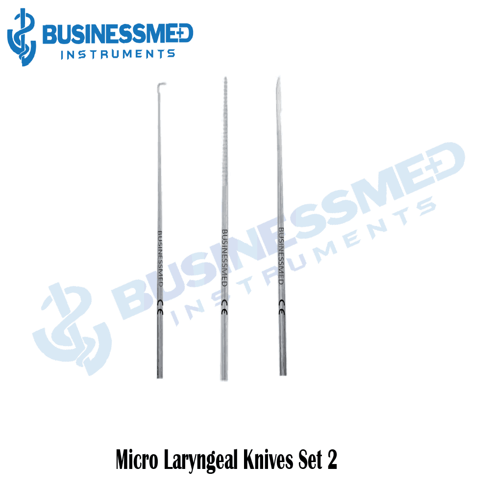 Micro Laryngeal Knives Set 2 - Surgical Grade Stainless Steel - BusinessMed Instruments
