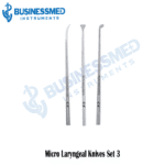 Micro Laryngeal Knives Set 3 - Surgical Grade Stainless Steel - BusinessMed Instruments