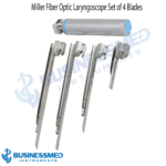 Miller Fiber Optic Laryngoscope Set of 4 Blades 1