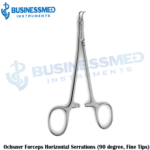 Ochsner Forceps Horizontal Serrations 90 degree Fine Tips 1