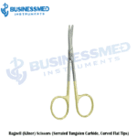 Ragnell Kilner Scissors Serrated Tungsten Carbide Curved Flat Tips
