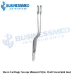 Sheen Cartilage Forceps Bayonet Style Oval Fenestrated Jaw