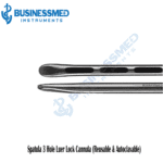 Spatula 3 Hole Luer Lock Cannula Reusable Autoclavable 1