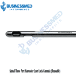 Spiral Three Port Harvester Luer Lock Cannula Reusable 1