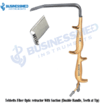 Tebbetts Fiber Optic retractor With Suction Double Handle Teeth at Tip