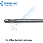 Three Port Becker Basket Luer Lock Suction Cannula 1 1