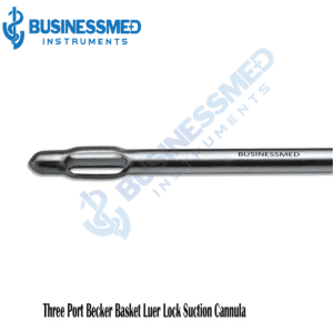 Three Port Becker Basket Luer Lock Suction Cannula 1 1