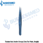 Titanium Swiss Jewelers Forceps Extra Fine Points Straight