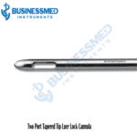 Two Port Tapered Tip Luer Lock Cannula - Surgical Grade Stainless Steel - BusinessMed Instruments