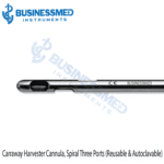 Carraway Harvester Cannula Spiral Three Ports Reusable Autoclavable