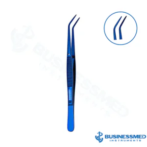 College Dressing Pliers 6in Serrated Tip and Blue Titanium