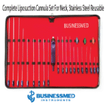 Complete Liposuction Cannula Set For Neck Stainless Steel Reusable