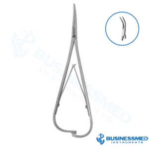 Elastic Placing Mathieu Pliers, Curved - Surgical Grade Stainless Steel - BusinessMed Instruments
