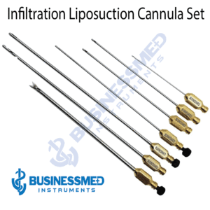 Infiltration Liposuction Cannula Set - Surgical Grade Stainless Steel - BusinessMed Instruments