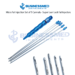 Micro Fat Injection Set of 5 Cannula Super Luer Lock Fat Injectors
