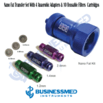 Nano Fat Transfer Set With 4 Anaerobic Adapters 10 Reusable Filters Cartridges