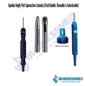 Spatula Single Port Liposuction Cannula Fixed Handle Reusable Autoclavable