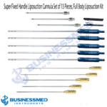 Super Fixed Handle Liposuction Cannula Set of 13 Pieces Full Body Liposuction Kit