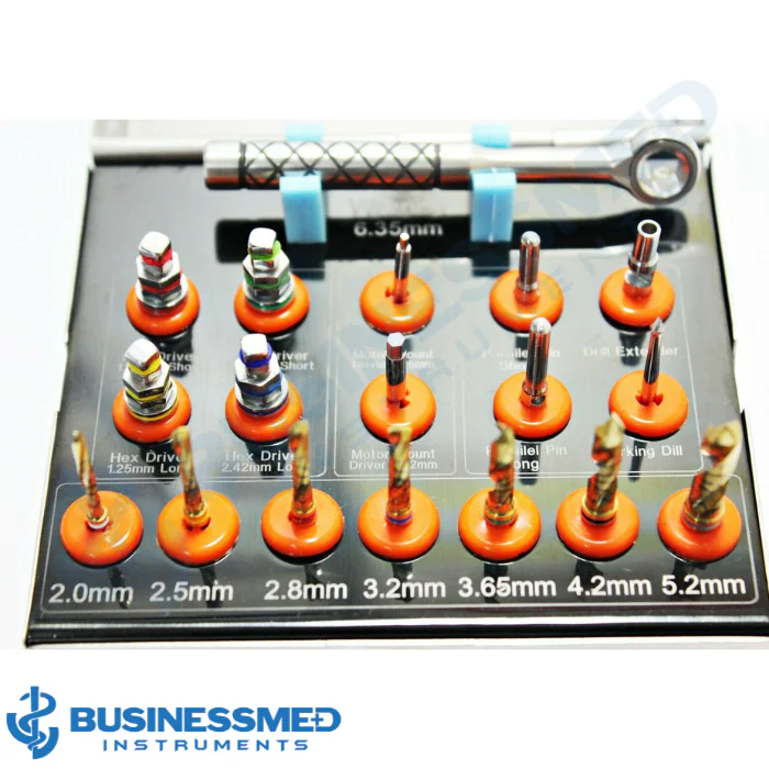 Dental Implant Surgical Drills Kit 28 PCS - Surgical Grade Stainless Steel - BusinessMed Instruments